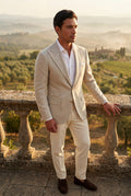 Light Gray Slim Tailored Two-button Blazer with Notched Lapel - Slim fit blazer - Photo 11