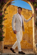 Light Gray Slim Tailored Two-button Blazer with Notched Lapel - Slim fit blazer - Photo 12