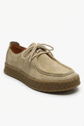 Structured Moc Toe Lace-up Casual Shoes - Photo 2