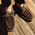 Structured Moc Toe Lace-up Casual Shoes - Photo 4
