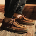 Structured Moc Toe Lace-up Casual Shoes - Photo 6