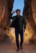Army Green Utility Zip Pocket Bomber Jacket with Epaulettes - Photo 7