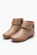 Women's Ankle Boots Vintage Style in Beige — product shot