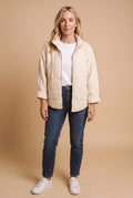 Women's Jacket Relaxed Fit in Beige — primary studio