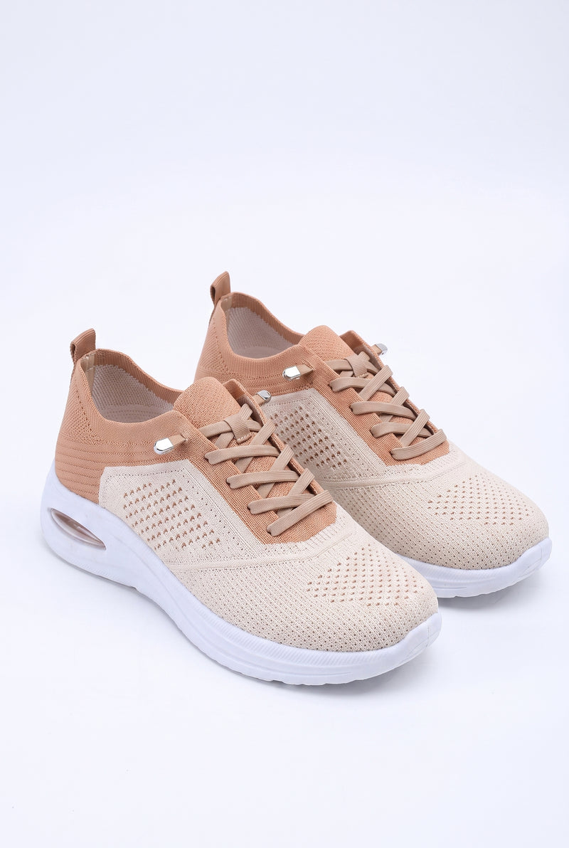 Women's Sneakers Comfort Fit in Beige — clean pack