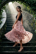 Pink 3d Polka Dot Applique A-line Midi Skirt - Tulle skirt - Photo 25