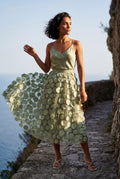 Light Green 3d Polka Dot Applique A-line Midi Skirt - Tulle skirt - Photo 26