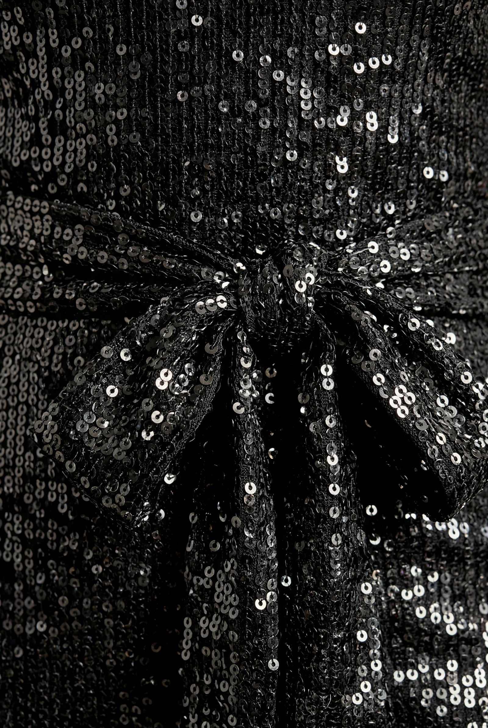 Black Belted Sleeveless Wide-leg Jumpsuit - Sequin jumpsuit - Photo 4