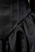Black Black Bubble Skirt Corset Mini Dress with Square Neckline - Photo 3