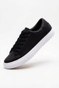 Black Black Minimalist Low-top Lace-up Sneakers - Photo 1