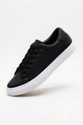 Black Black Minimalist Low-top Lace-up Sneakers - Photo 7