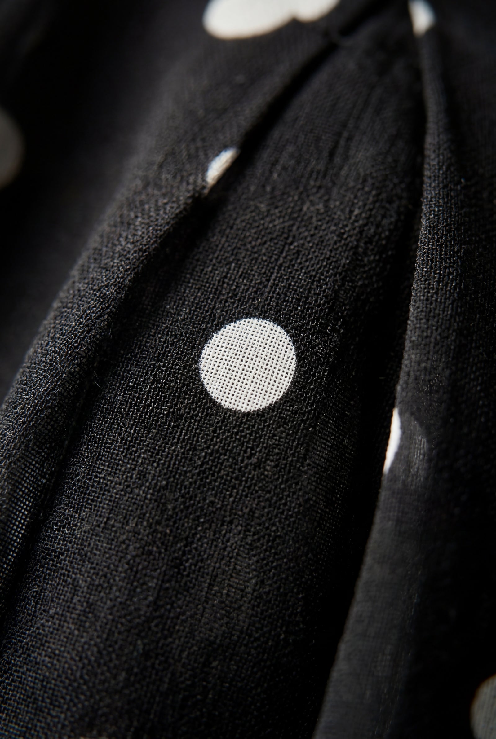 Black Black Polka Dot Halter Mini Dress with Flared Skirt - Photo 7