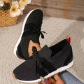 Black Breathable Lace-up Low-top Sneakers - Photo 6