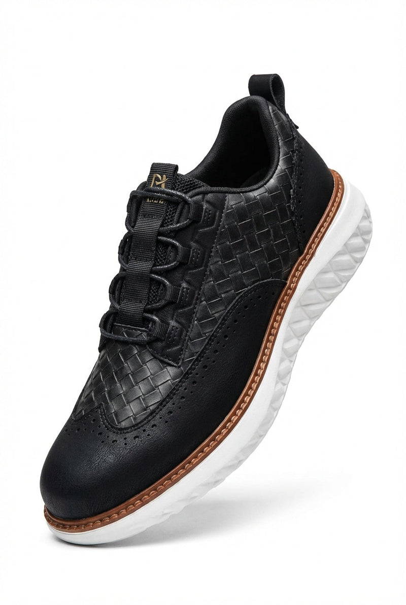 Black Brogue Detailing Casual Sneakers - Casual shoes - Photo 1