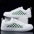Checkered Panel Low-top Lace-up Sneakers - Photo 6
