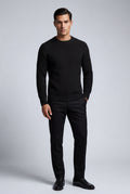 Black Chunky Ribbed Slim Fit Crewneck Sweater - Slim fit sweater - Photo 8