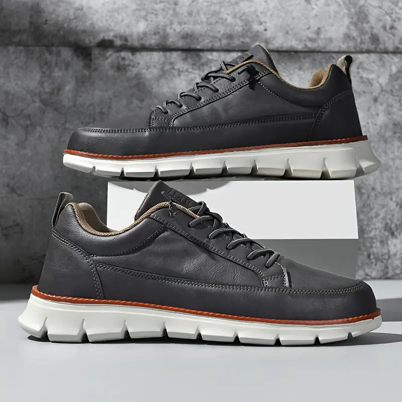 Chunky Sole Lace-up Casual Sneakers - Lace-up shoes - Photo 9