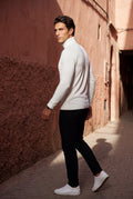 White Classic Slim Fit Turtleneck Sweater - Photo 18