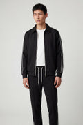 Black Contrast Side Stripe Track Jacket and Jogger Set - Sports set - Photo 1