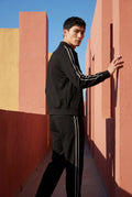 Black Contrast Side Stripe Track Jacket and Jogger Set - Sports set - Photo 5