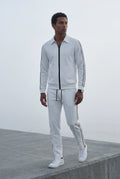 White Contrast Side Stripe Track Jacket and Jogger Set - Sports set - Photo 6