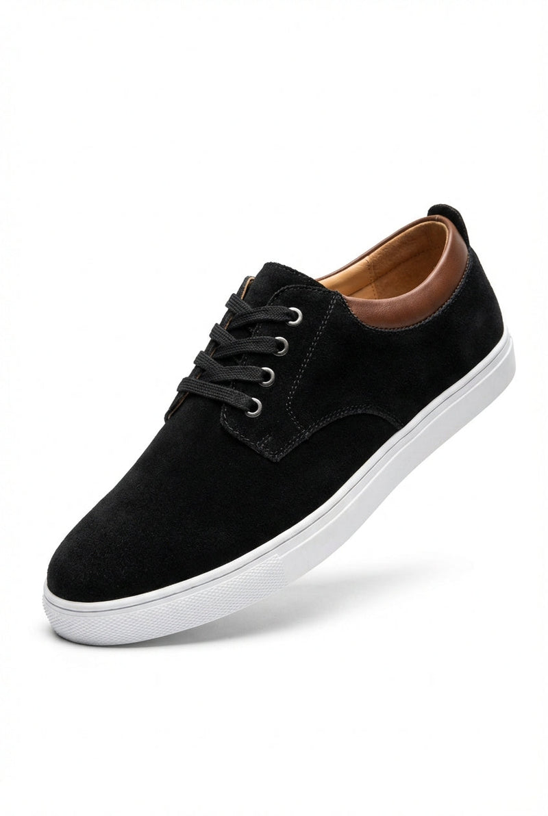 Black Contrast Sole Lace-up Derby Dress Shoes - Lace-up shoes - Photo 1