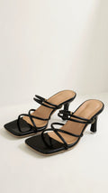 Crisscross Strap Square Toe Heeled Mules - High heels - Photo 2