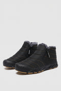 Faux-Fur Lined Winter Boots in Black — studio front