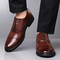 Black High-gloss Cap Toe Oxford Dress Shoes - Oxford shoes - Photo 8