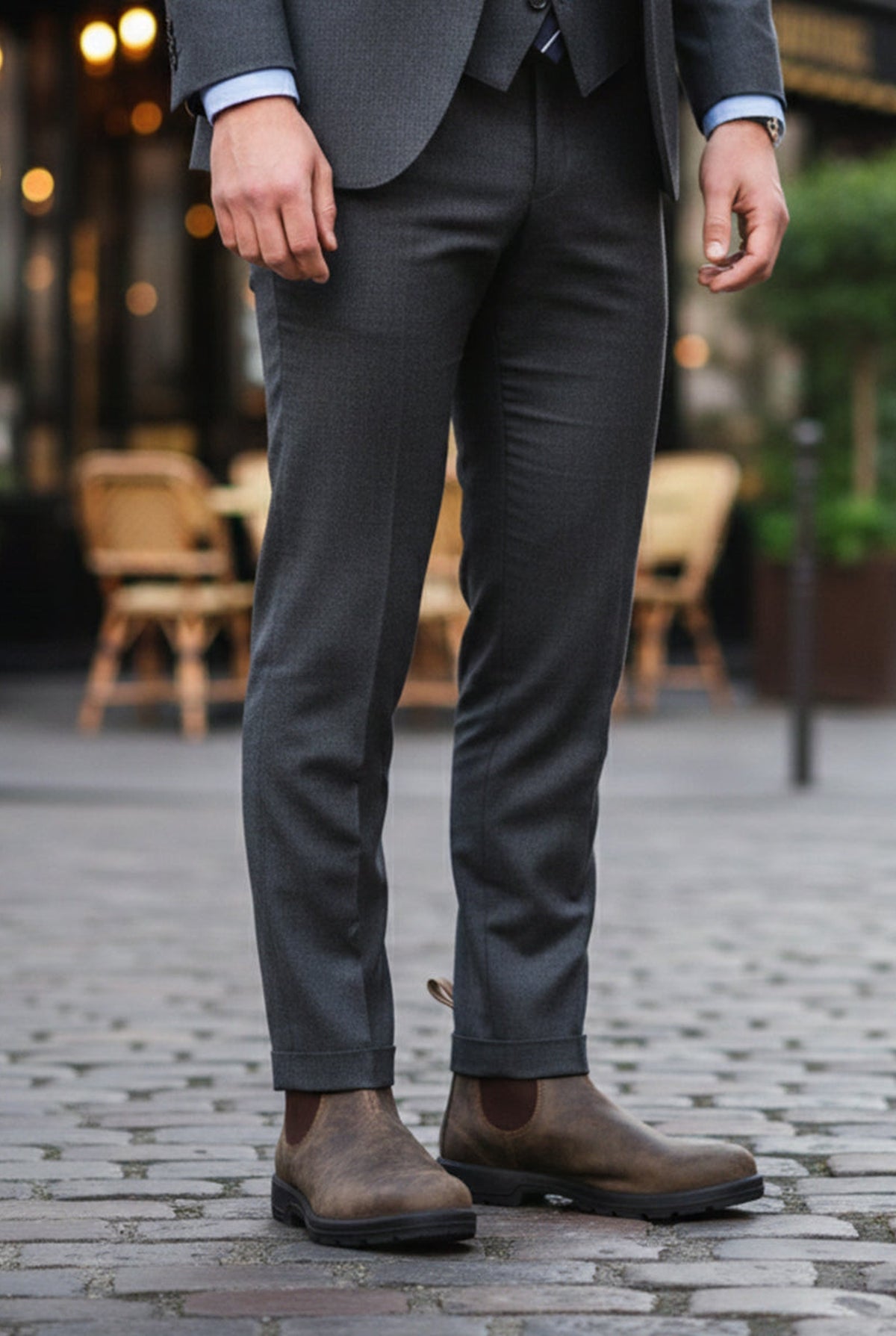 Leather Chelsea Boots in Black — other