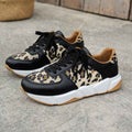 Leopard Print Panel Chunky Sole Sneakers - Photo 4