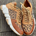 Leopard Print Panel Chunky Sole Sneakers - Photo 6
