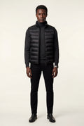 Black Lightweight High Collar Padded Vest with Slim Silhouette - Padded vests - Photo 2