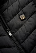 Black Matte Black Quilted Heated Vest with Zip Front - Heated vests - Photo 3