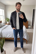 Men's Jacket Diamond Pattern in Black — everyday mirror
