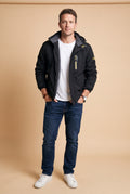 Men's Jacket Oversized Fleece in Black — studio full