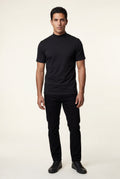 Black Men's Regular Fit Crew Neck Short Sleeve T-Shirt - Crew neck t-shirts - Photo 1