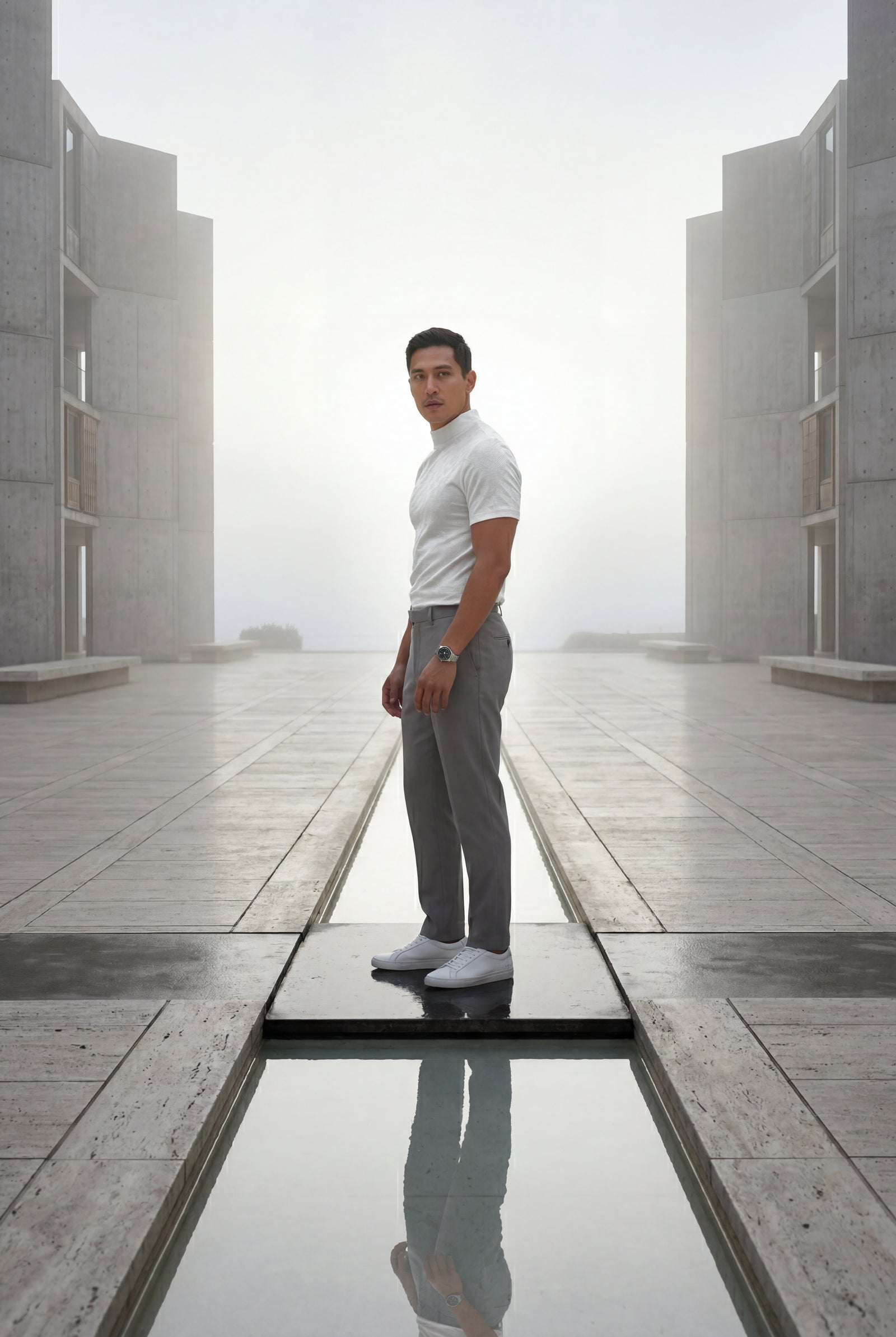 White Men's Regular Fit Crew Neck Short Sleeve T-Shirt - Crew neck t-shirts - Photo 10