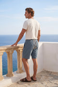 Blue Men's Relaxed-Fit Drawstring Waist Casual Shorts - Photo 11