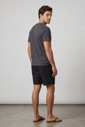 Black Men's Relaxed-Fit Drawstring Waist Casual Shorts - Photo 2
