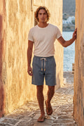 Blue Men's Relaxed-Fit Drawstring Waist Casual Shorts - Photo 5