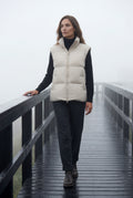 Cream Minimalist Hip-length Padded Bodywarmer Vest - Photo 6