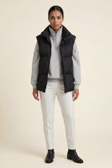 Black Minimalist Hip-length Padded Bodywarmer Vest - Photo 9