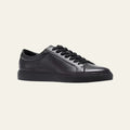 Black Minimalist Low-top White Sneakers with Tan Lining - Photo 8