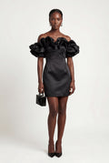 Black Off-shoulder Ruffle Mini Dress - Photo 4