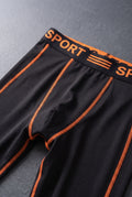 Fleece Lined Base Layer Set in Black Orange — studio detail