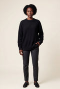 Black Oversized Crewneck Sweater with Dropped Shoulders - Oversized sweater - Photo 23