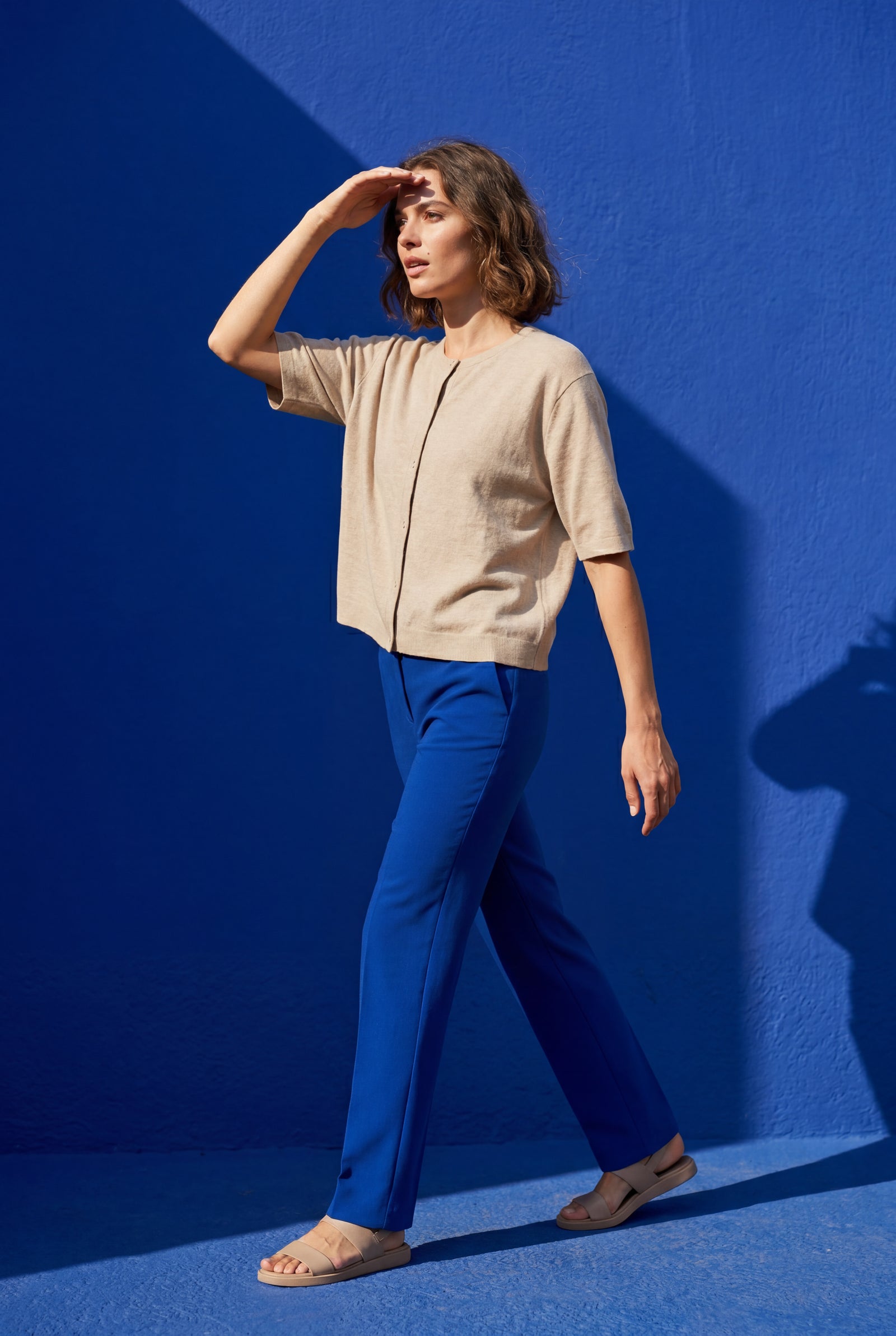 Beige Oversized Ribbed Button-front Cardigan Sweater - Oversized cardigans - Photo 9