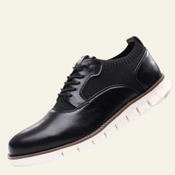 Panel Hybrid Oxford Sneakers with Cushioned Sole - Photo 2