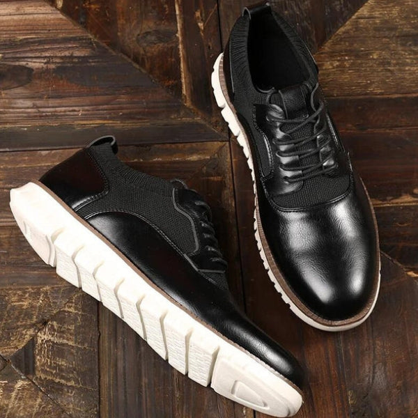 Panel Hybrid Oxford Sneakers with Cushioned Sole - Photo 4